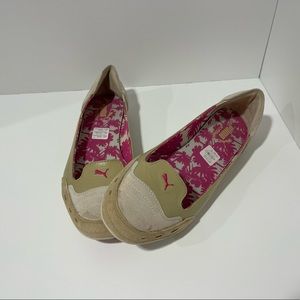 PUMA | ECO ORTHOLITE SLIP TAN/PINK SLIP ON SHOES | US WOMENS SIZE 10.5